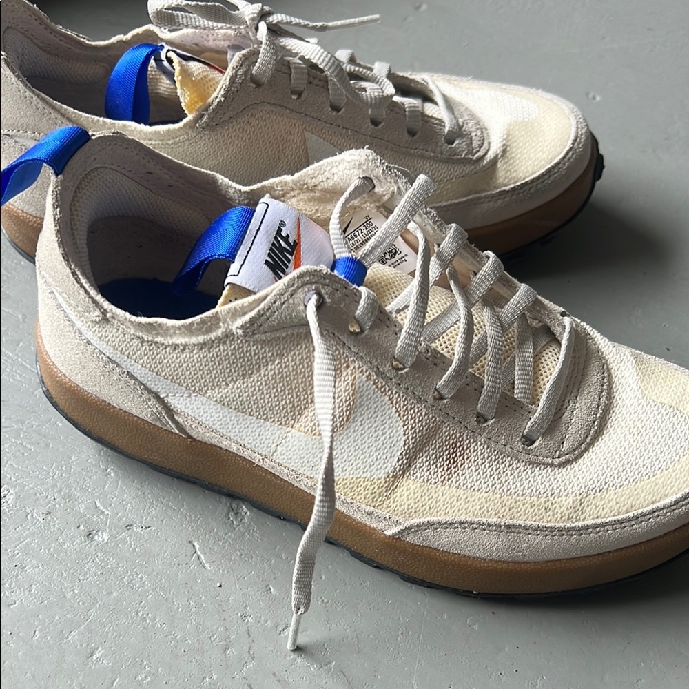 Nike Cream and Blue Sneakers for Everyday Comfort